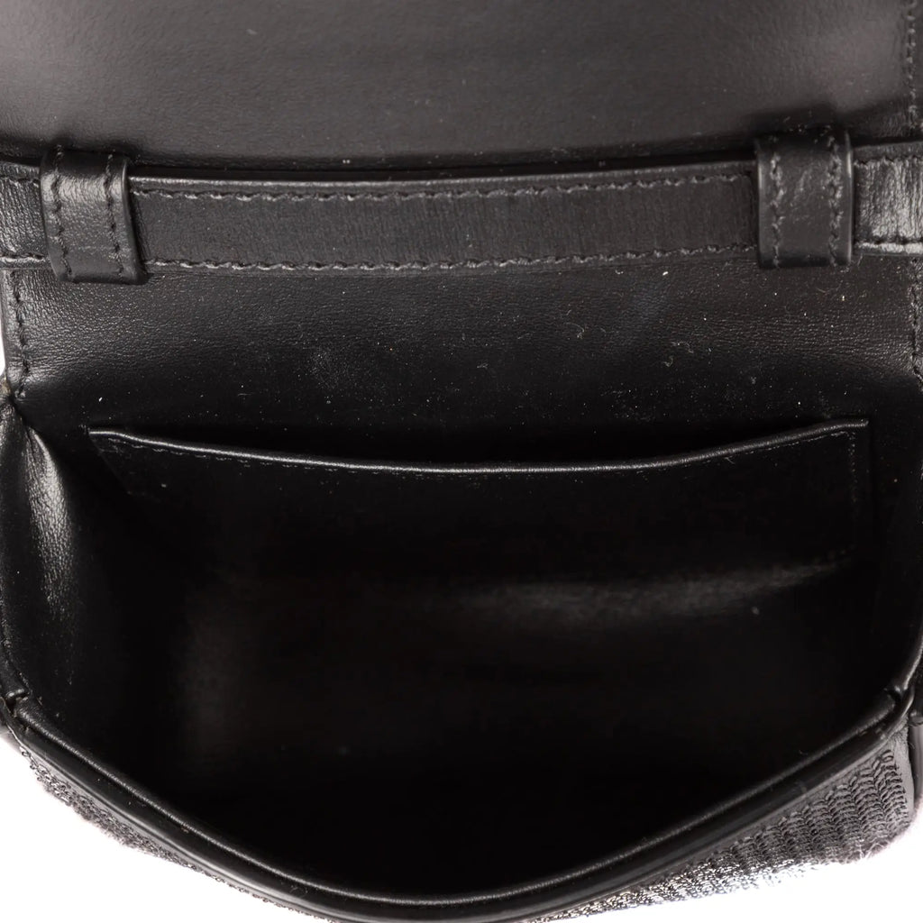 Bolso de Hombro Mini Claude Mini Cuero de Ternera con Lentejuelas Negras