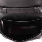 Bolso de Hombro Mini Claude Mini Cuero de Ternera con Lentejuelas Negras