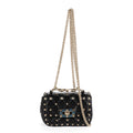 Shoulder Bag Mini Rockstud Spike Crossbody Mini Black Studded Quilted Calfskin Leather
