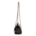 Shoulder Bag Mini Rockstud Spike Crossbody Mini Black Studded Quilted Calfskin Leather