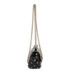 Shoulder Bag Mini Rockstud Spike Crossbody Mini Black Studded Quilted Calfskin Leather