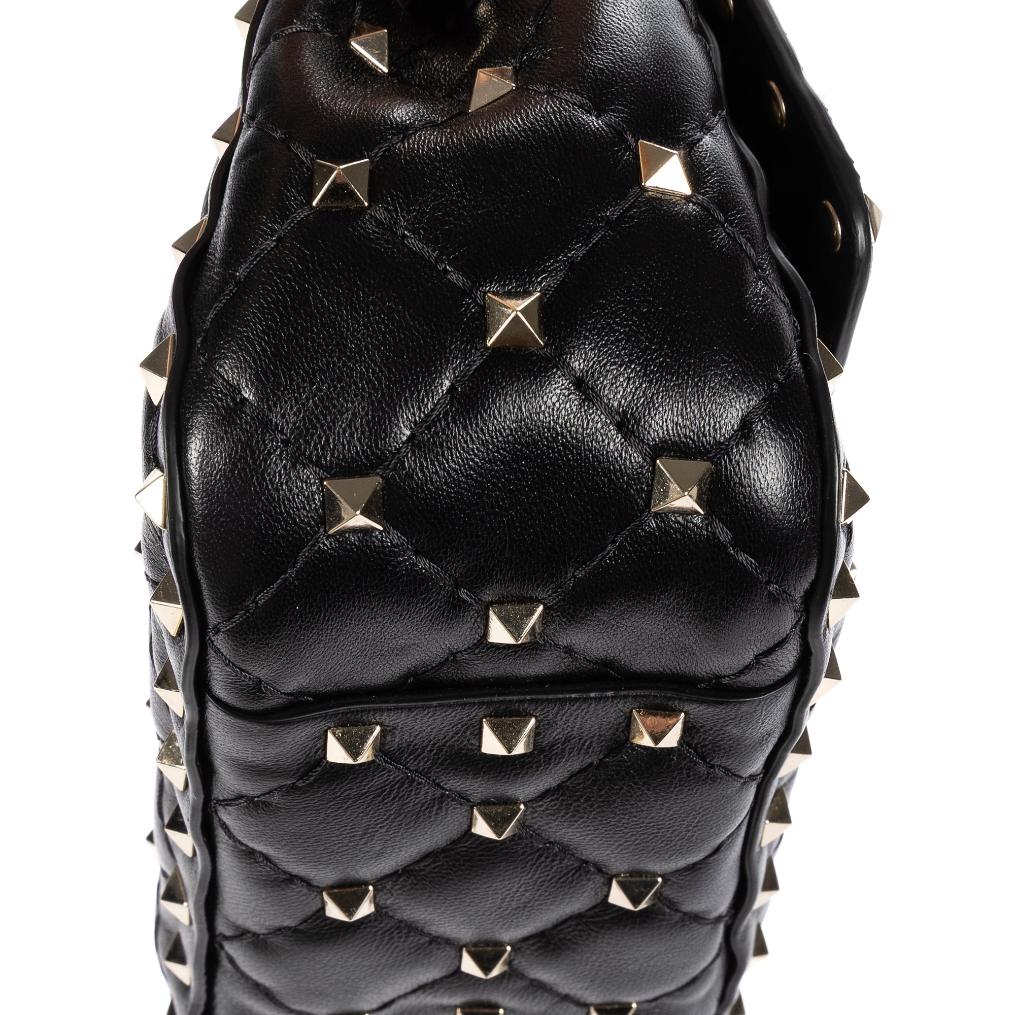Shoulder Bag Mini Rockstud Spike Crossbody Mini Black Studded Quilted Calfskin Leather
