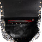 Shoulder Bag Mini Rockstud Spike Crossbody Mini Black Studded Quilted Calfskin Leather
