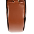Shoulder Bag Oval Crossbody Tan Smooth Calfskin Leather