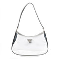 Shoulder Bag Cleo Silver Brushed Silver Leather