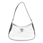 Shoulder Bag Cleo Silver Brushed Silver Leather