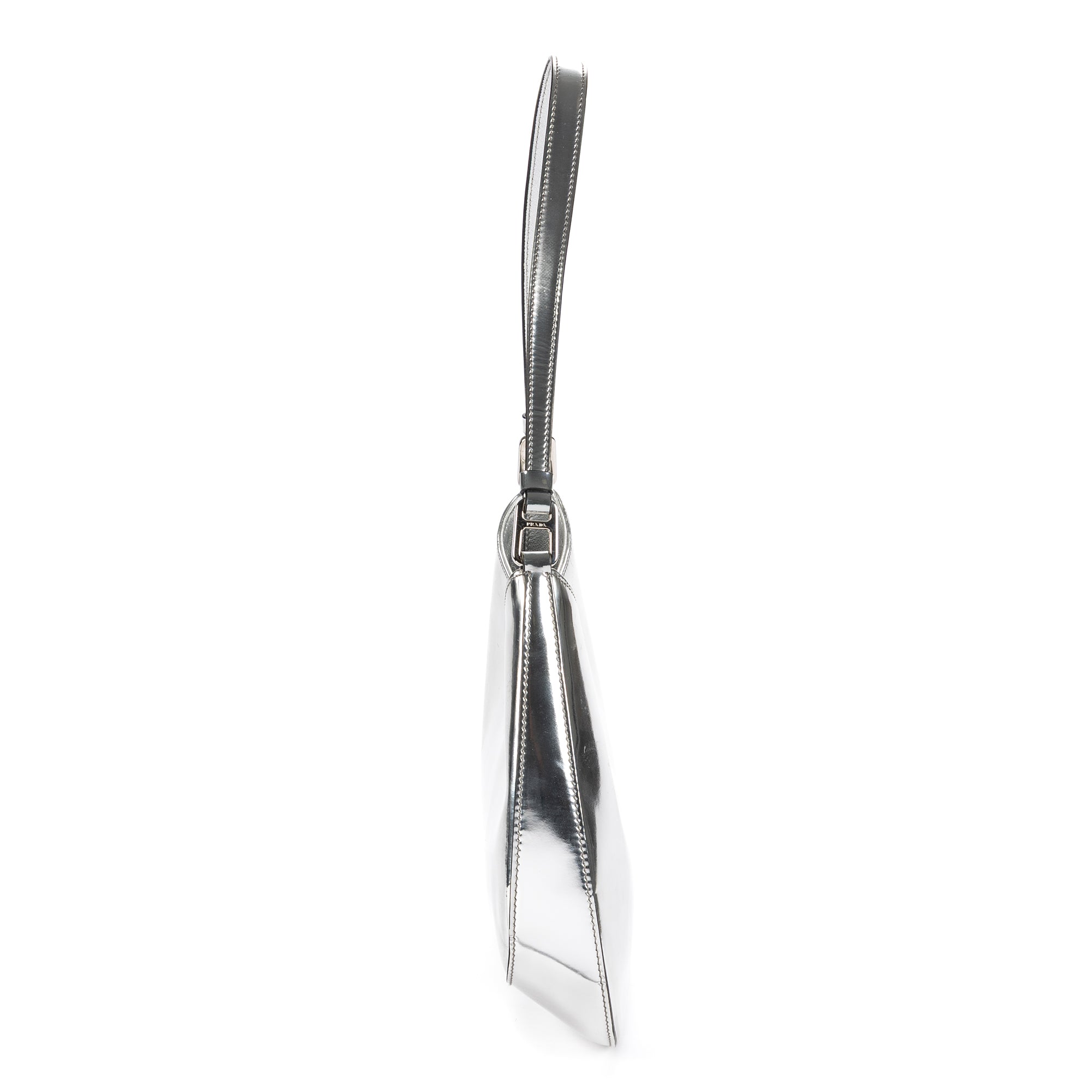 Shoulder Bag Cleo Silver Brushed Silver Leather