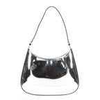 Shoulder Bag Cleo Silver Brushed Silver Leather