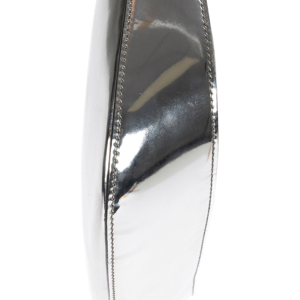 Shoulder Bag Cleo Silver Brushed Silver Leather