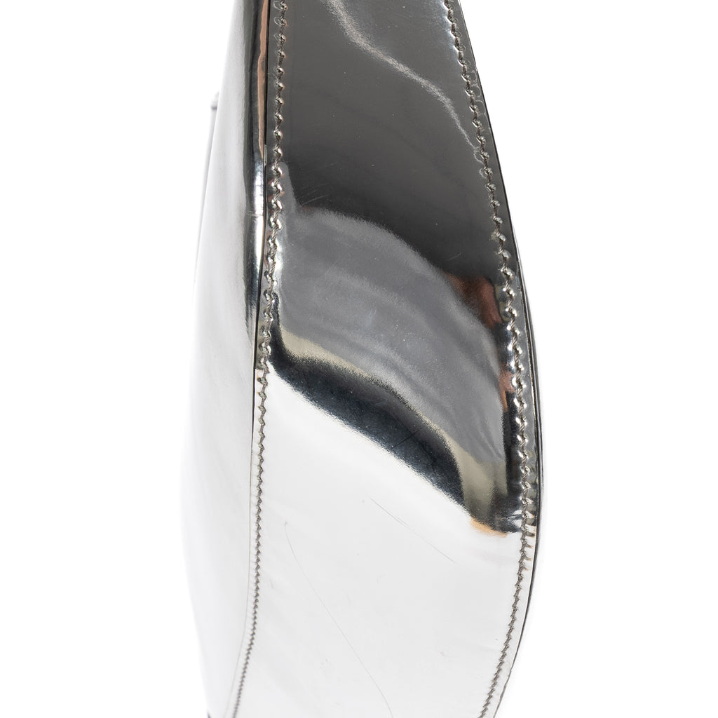 Shoulder Bag Cleo Silver Brushed Silver Leather