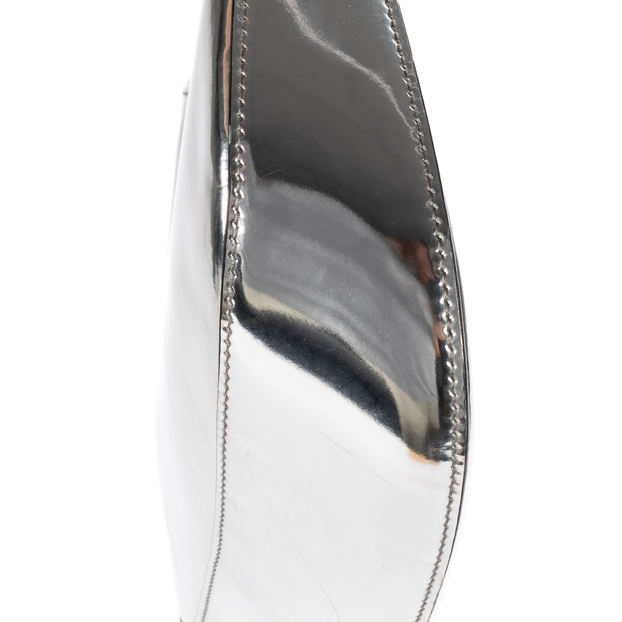 Shoulder Bag Cleo Silver Brushed Silver Leather
