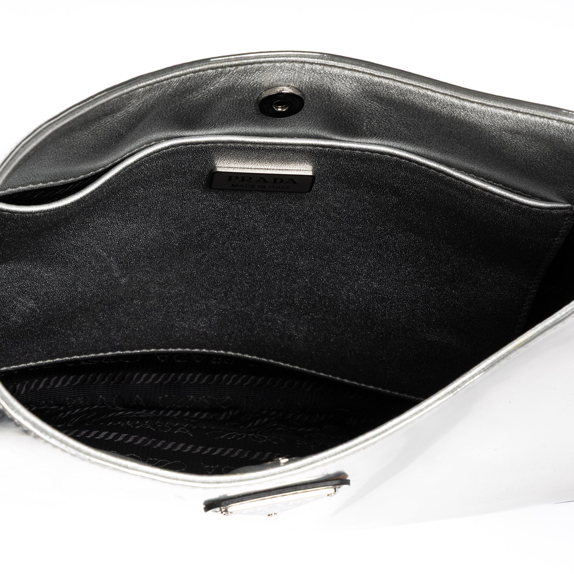 Shoulder Bag Cleo Silver Brushed Silver Leather