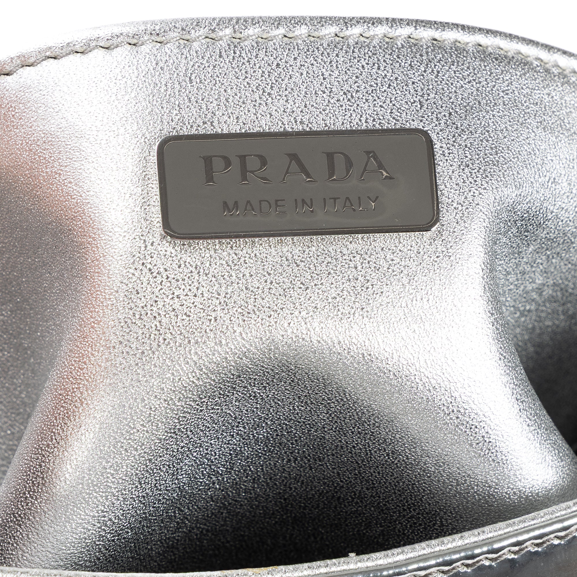 Shoulder Bag Cleo Silver Brushed Silver Leather