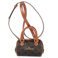 Shoulder Bag Mini Boston Crossbody Mini Dark Brown Triomphe Coated Canvas