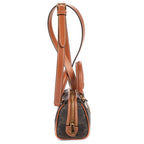 Shoulder Bag Mini Boston Crossbody Mini Dark Brown Triomphe Coated Canvas