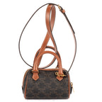 Shoulder Bag Mini Boston Crossbody Mini Dark Brown Triomphe Coated Canvas