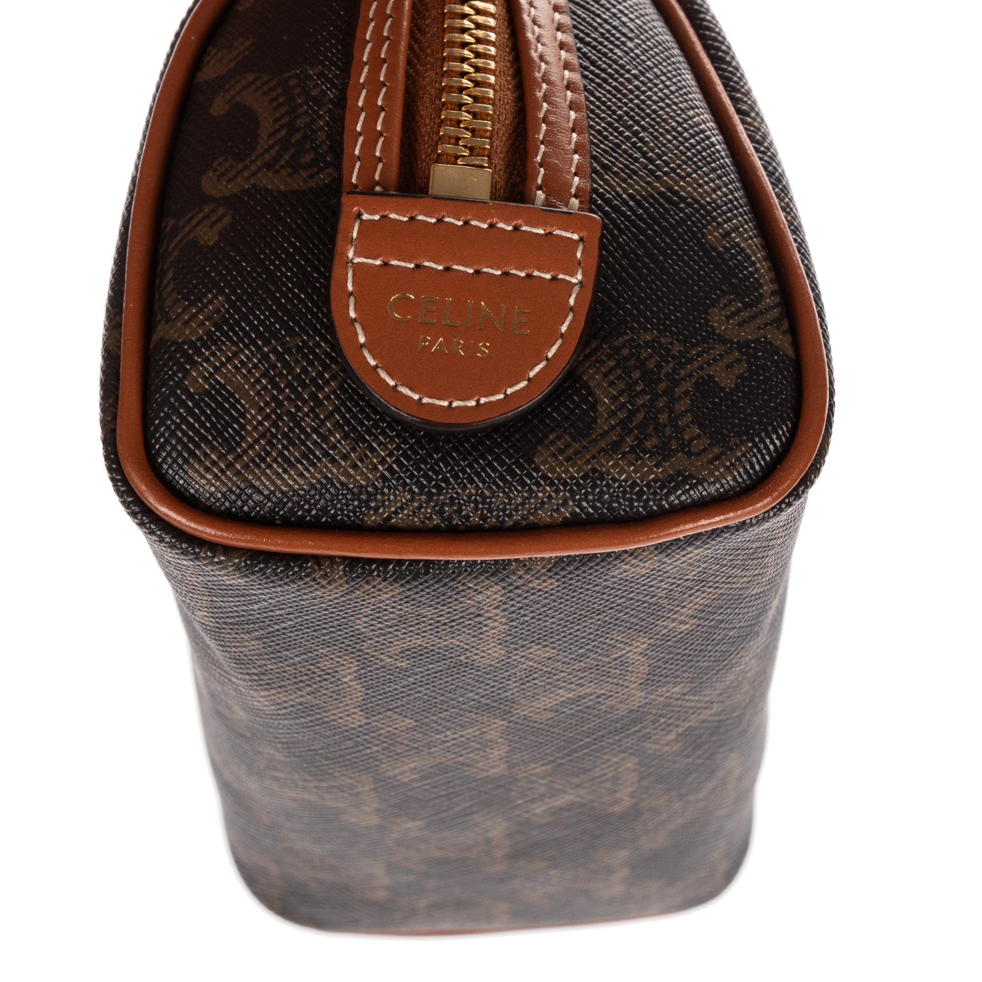 Shoulder Bag Mini Boston Crossbody Mini Dark Brown Triomphe Coated Canvas