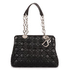 Shoulder Bag Medium Soft Shopping Tote Medium Black Cannage Lambskin Leather