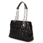 Shoulder Bag Medium Soft Shopping Tote Medium Black Cannage Lambskin Leather