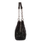 Shoulder Bag Medium Soft Shopping Tote Medium Black Cannage Lambskin Leather