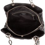 Shoulder Bag Medium Soft Shopping Tote Medium Black Cannage Lambskin Leather