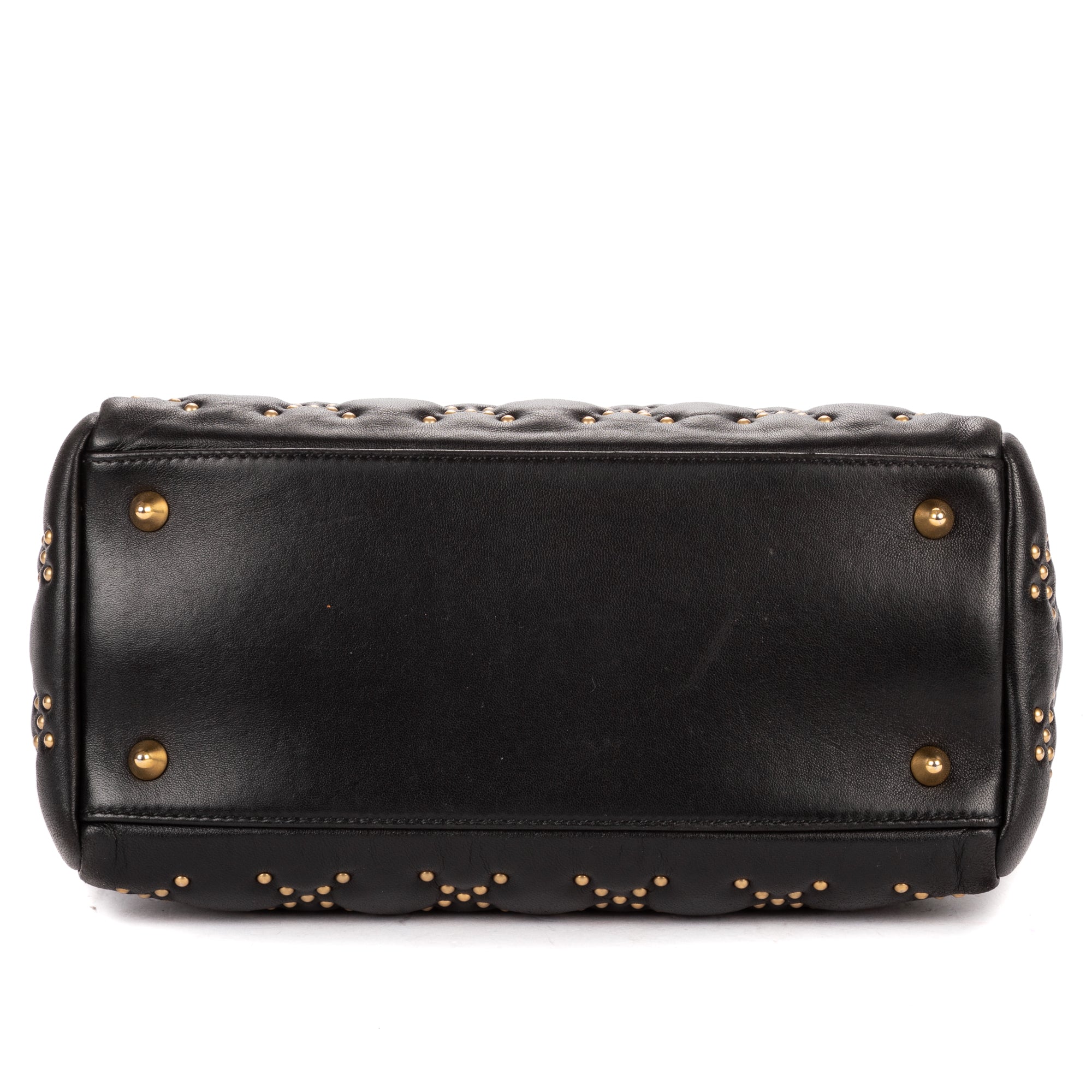 Shoulder Bag Medium Studded Supple Lady Dior Medium Black Studded Cannage Lambskin Leather