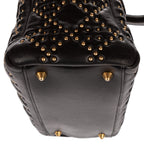 Shoulder Bag Medium Studded Supple Lady Dior Medium Black Studded Cannage Lambskin Leather