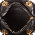 Shoulder Bag Medium Studded Supple Lady Dior Medium Black Studded Cannage Lambskin Leather