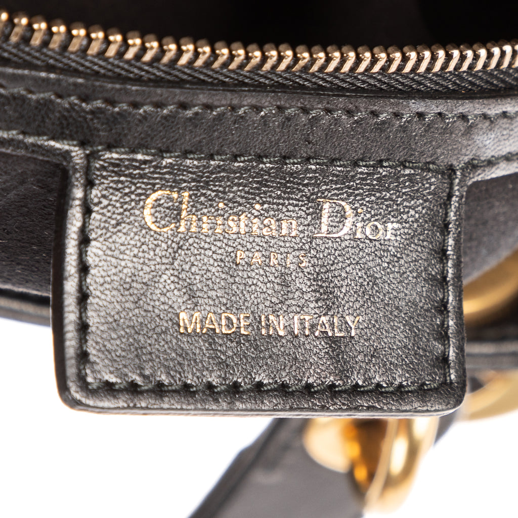 Shoulder Bag Medium Studded Supple Lady Dior Medium Black Studded Cannage Lambskin Leather