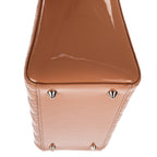 Shoulder Bag Medium Lady Dior Medium Light Brown Cannage Patent Leather