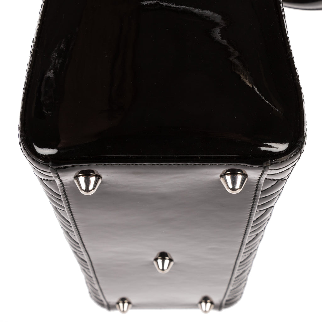 Shoulder Bag Large Lady Dior Large Black Cannage Patent Leather