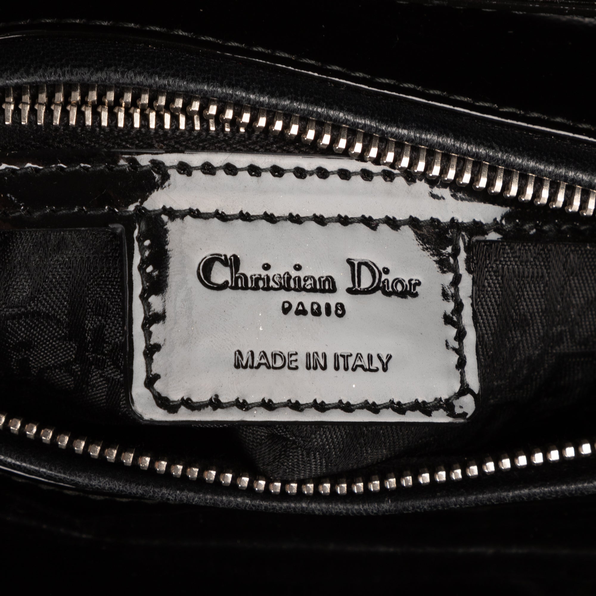 Shoulder Bag Large Lady Dior Large Black Cannage Patent Leather