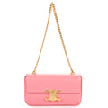 Shoulder Bag Claude Pink Smooth Calfskin Leather