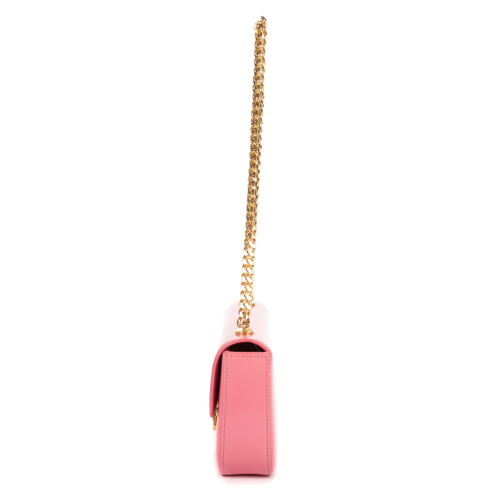 Shoulder Bag Claude Pink Smooth Calfskin Leather
