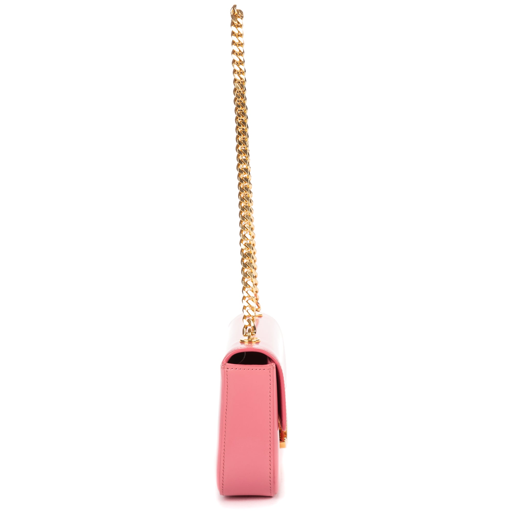 Shoulder Bag Claude Pink Smooth Calfskin Leather