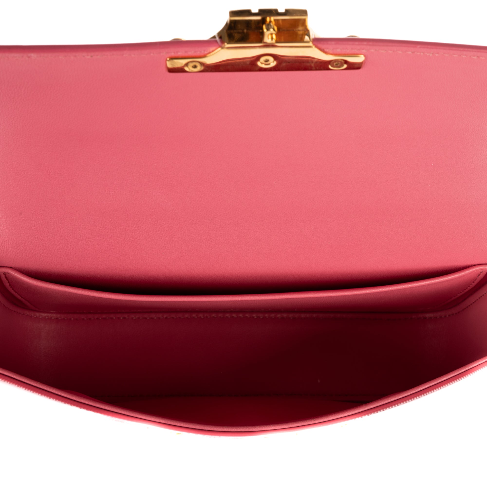 Shoulder Bag Claude Pink Smooth Calfskin Leather