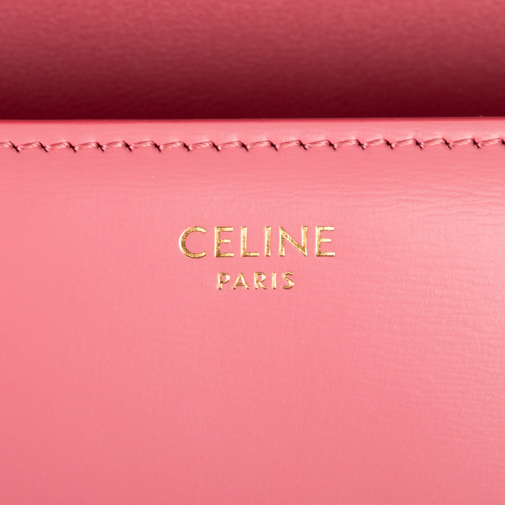 Shoulder Bag Claude Pink Smooth Calfskin Leather