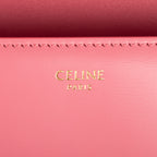 Shoulder Bag Claude Pink Smooth Calfskin Leather