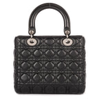 Shoulder Bag Medium Lady Dior Medium Black Cannage Lambskin Leather