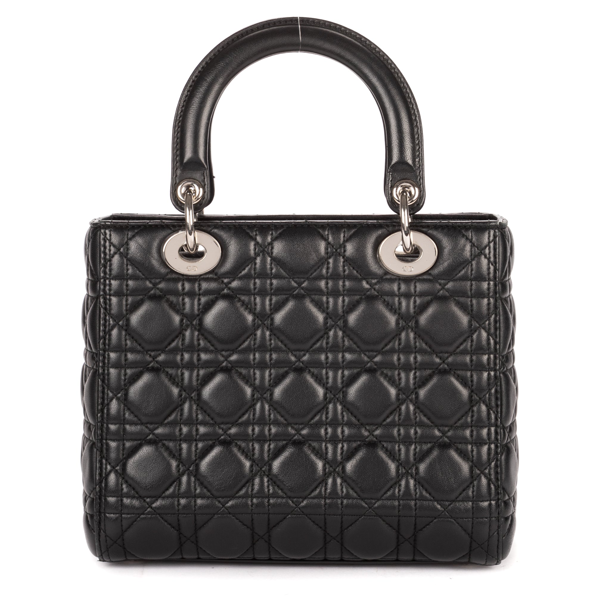 Shoulder Bag Medium Lady Dior Medium Black Cannage Lambskin Leather