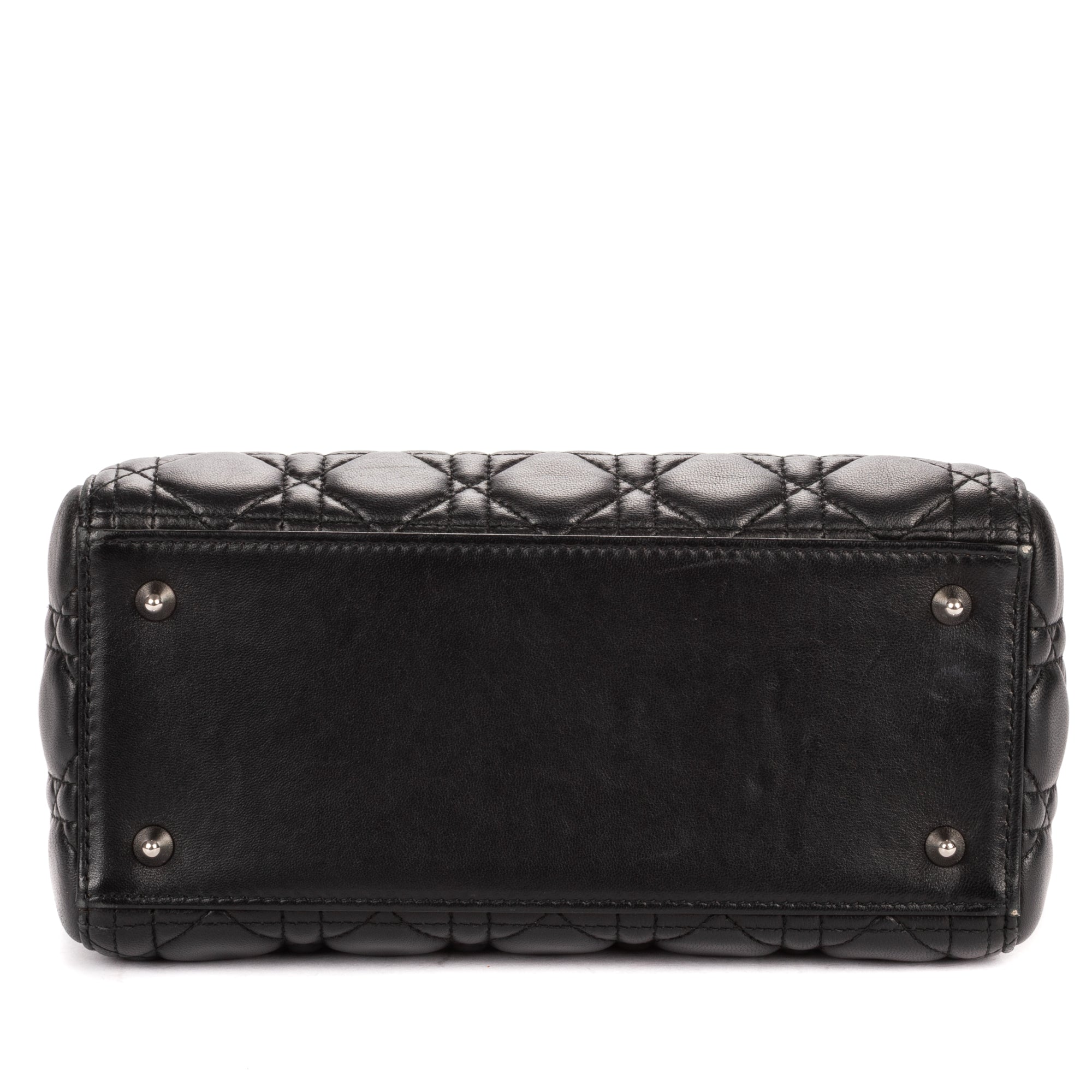 Shoulder Bag Medium Lady Dior Medium Black Cannage Lambskin Leather
