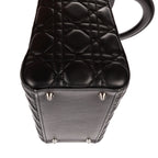 Shoulder Bag Medium Lady Dior Medium Black Cannage Lambskin Leather