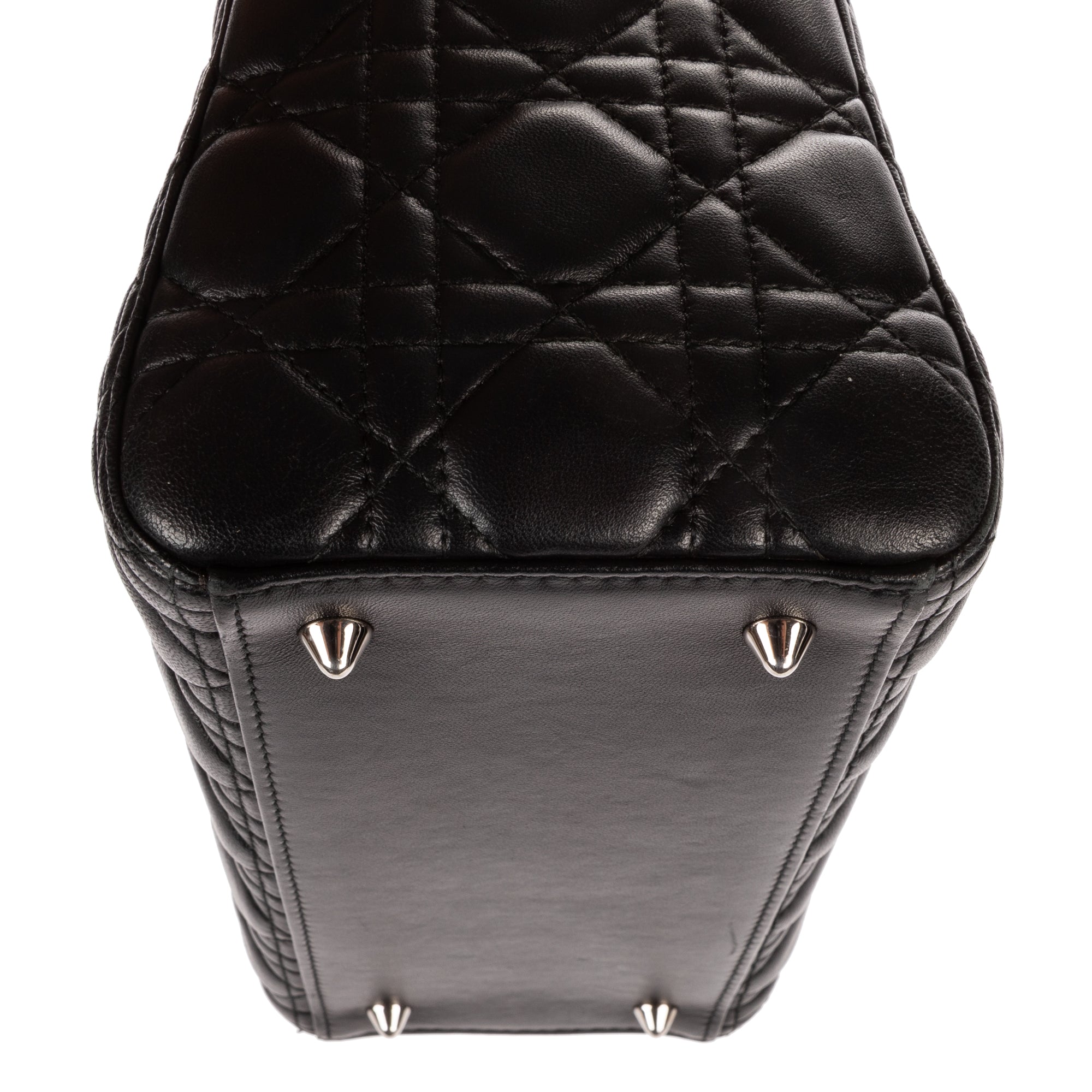 Shoulder Bag Medium Lady Dior Medium Black Cannage Lambskin Leather