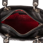Shoulder Bag Medium Lady Dior Medium Black Cannage Lambskin Leather