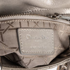 Shoulder Bag Mini Lady Dior Mini Grey Shiny Cannage Leather