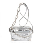 Shoulder Bag Ltd. Ed. 2023 Mini Soft Trunk Crushed Mini Metallic Silver Crinkled Metallic Calfskin Leather