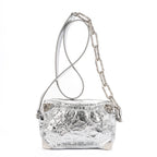 Shoulder Bag Ltd. Ed. 2023 Mini Soft Trunk Crushed Mini Metallic Silver Crinkled Metallic Calfskin Leather