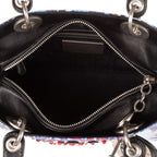 Shoulder Bag Rare Ltd. Ed. Medium Embroidered Lady Dior Art by Betty Mariani Medium Black Betty Mariani Embellished Lambskin Leather