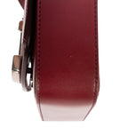 Shoulder Bag C Flap Crossbody Burgundy Embossed Calfskin Leather