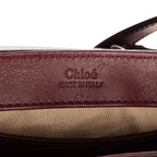 Shoulder Bag C Flap Crossbody Burgundy Embossed Calfskin Leather